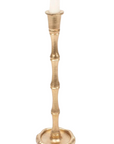 Small Gold Bamboo Candlestick - Set of 2