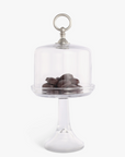 Classic Pewter Ring Glass Covered Cake / Dessert Stand