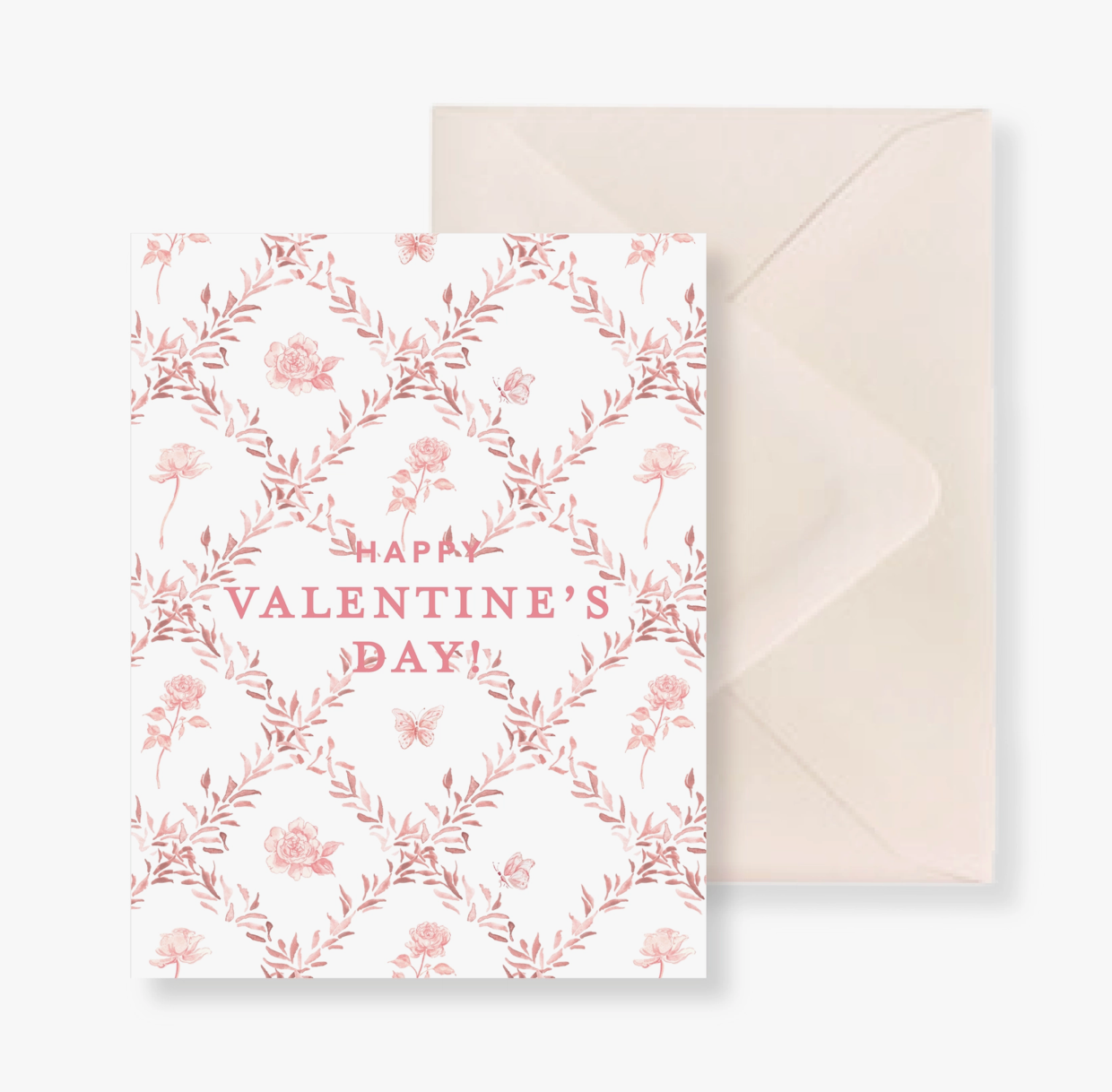 Happy Valentine&#39;s Day Watercolor Greeting Card