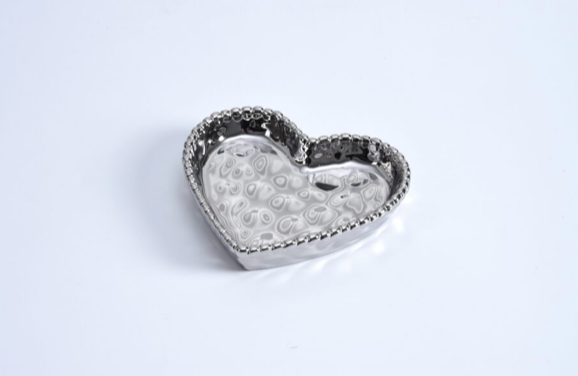 Silver Mini Heart Dish