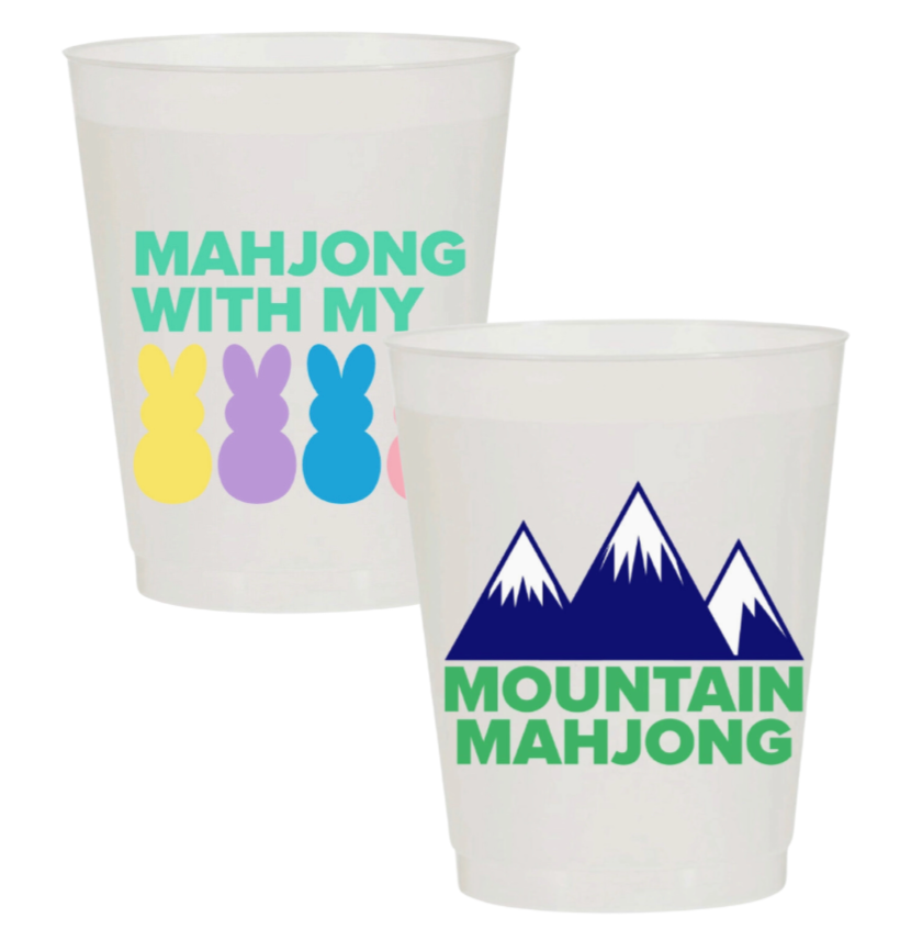 Mahjong Plastic Cups
