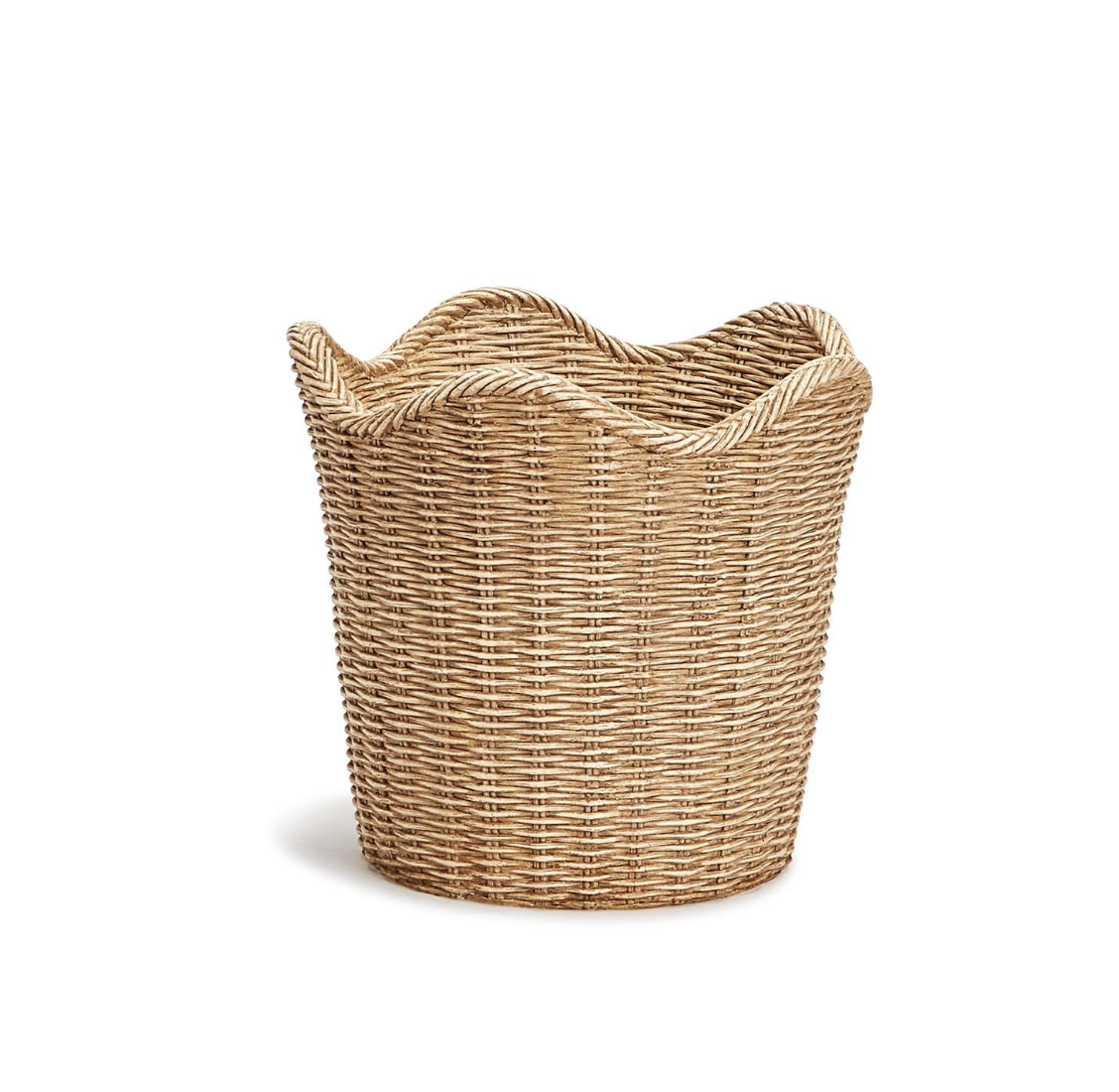 Basket Weave Scalloped Cachepot