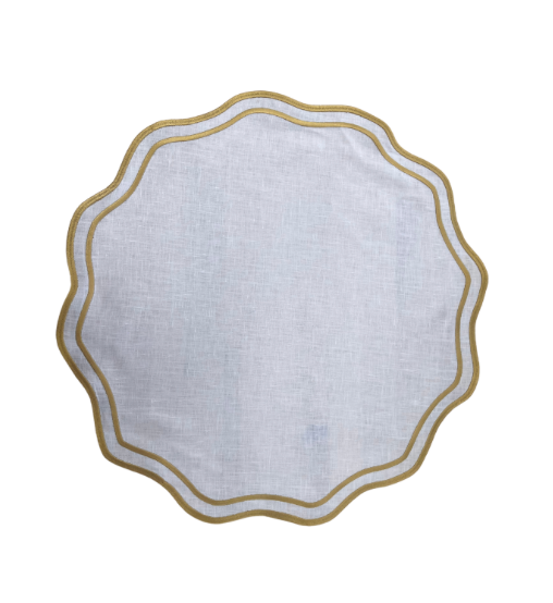 White and Yellow Placemat