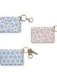 Pink Hydrangea Wallet with Key Chain