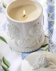 Hydrangea Fresh Bloom Candle Gift Box