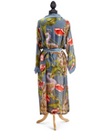 Poppies and Peacocks Robe Gown