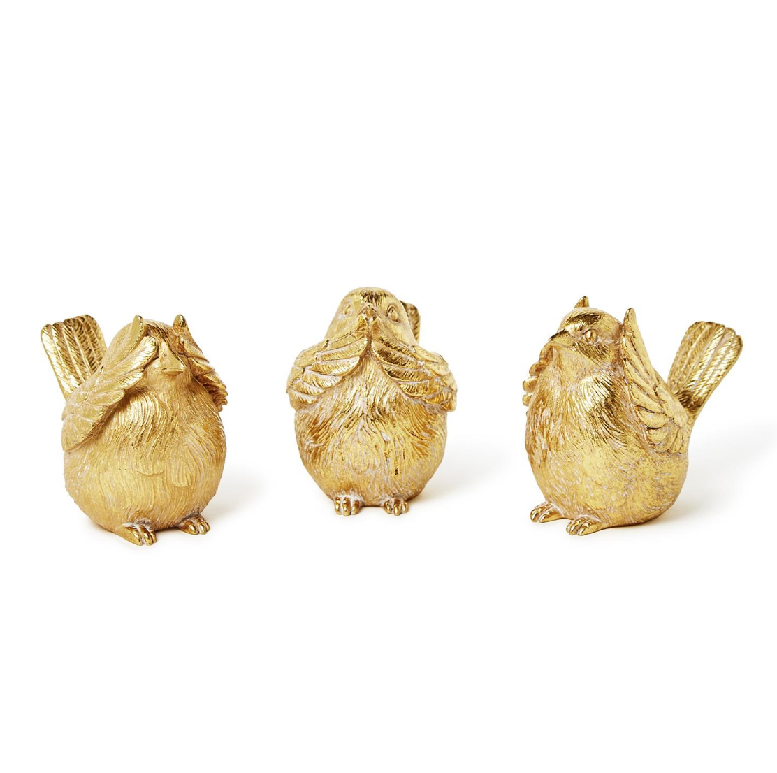 Gold Bird Decor, S/3