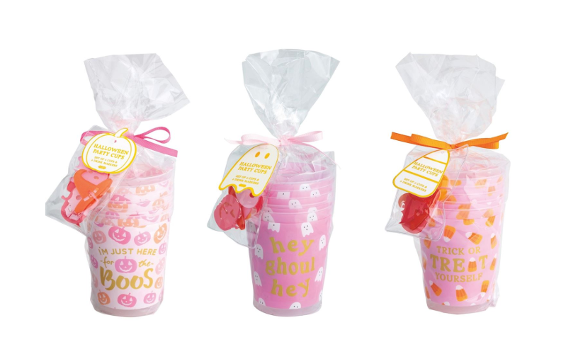 Halloween Party Cup &amp; Drink Marker Sets
