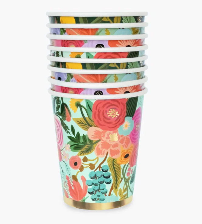 Garden Party Disposable Cups