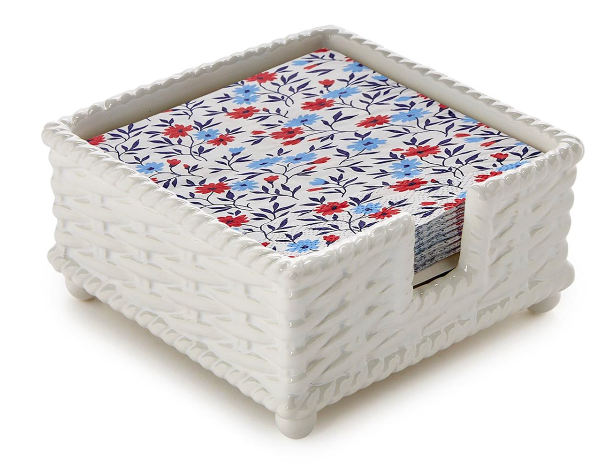 Basketweave Cocktail Napkin Holder