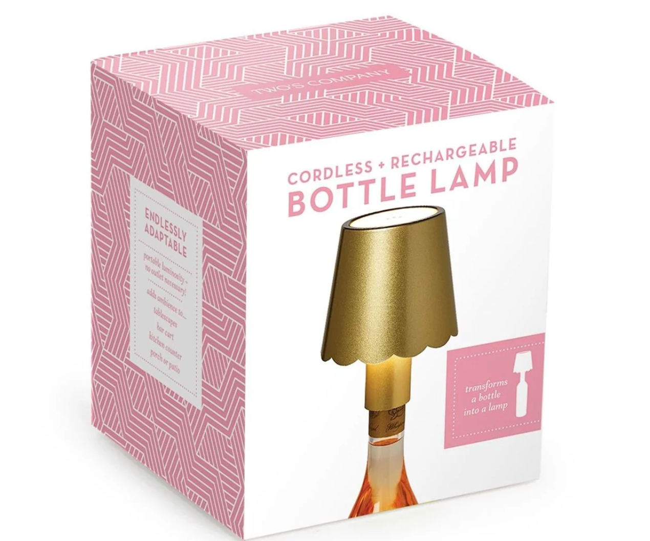 LED Touchable Gold Scalloped Lampshade Bottle Stopper