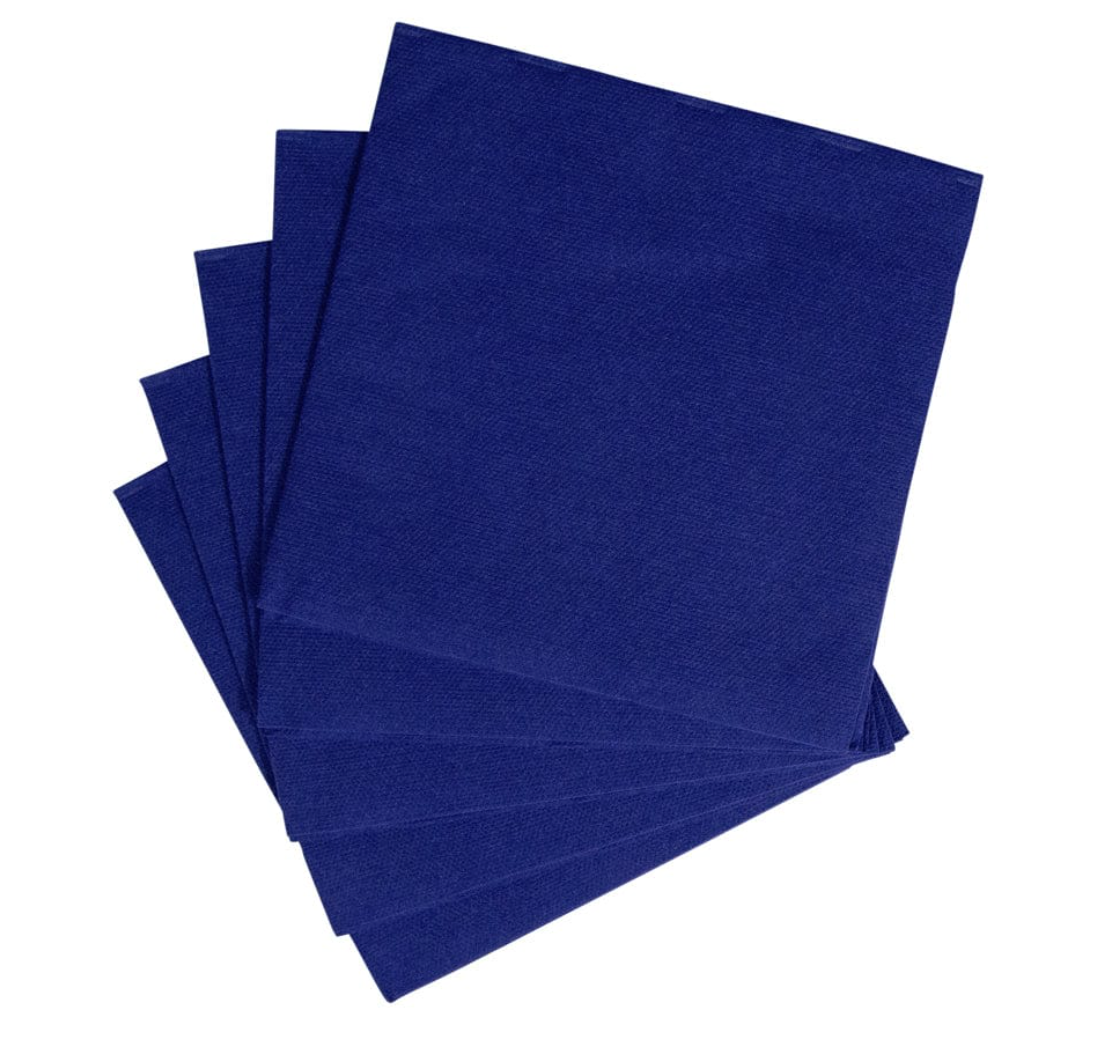 Paper Linen Navy Cocktail Napkin
