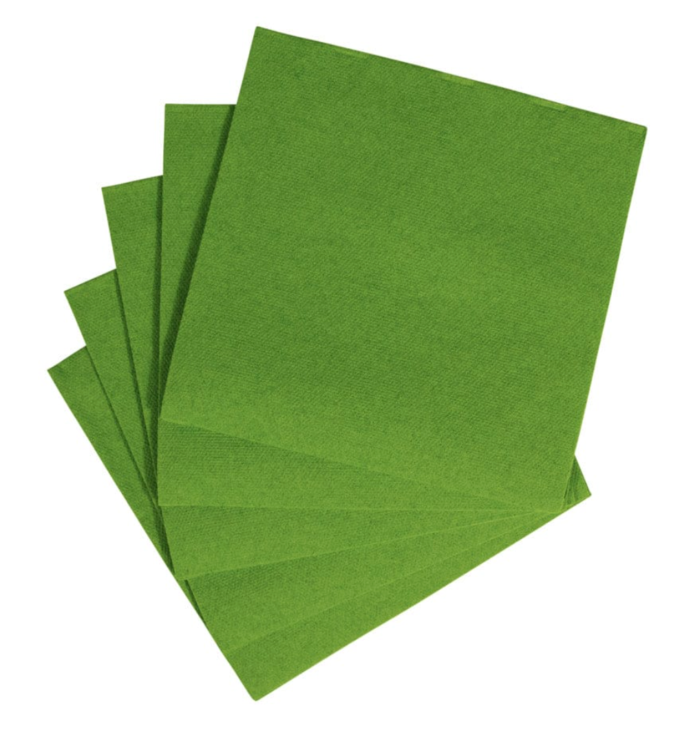 Paper Linen Green Cocktail Napkin