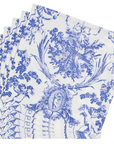 Romantic Toile Blue Dinner Napkin