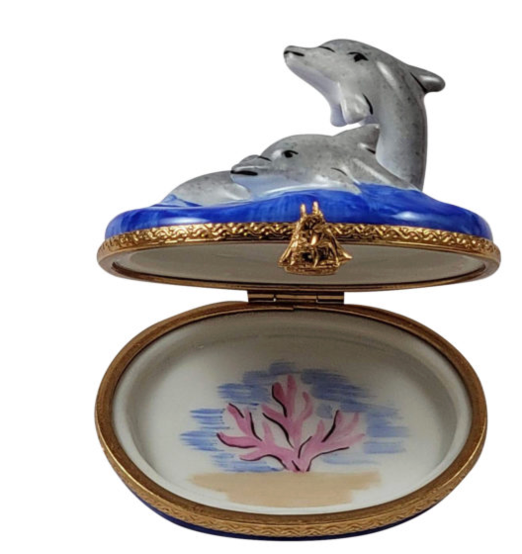 Three Dolphins Limoges Box