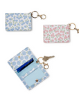 Pink Hydrangea Wallet with Key Chain