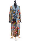 Poppies and Peacocks Robe Gown