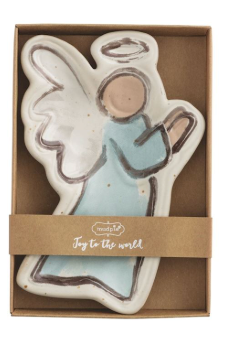 Farm Christmas Angel Tidbit Dish