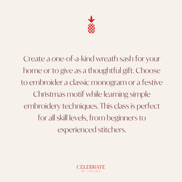 Stitch Your Signature Sash | Sept. 23