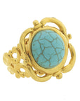 Turquoise Scroll Ring