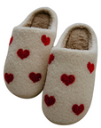 Hearts ALL OVER Valentine's Day Patterned Slippers: L/XL