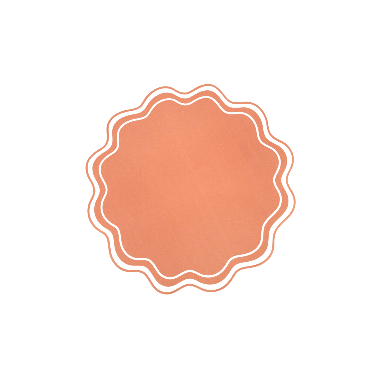 Orange Wavy Scallop Paper Placemats