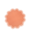 Orange Wavy Scallop Paper Placemats