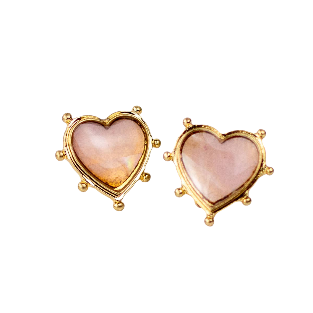 Alma Heart Stud Earrings