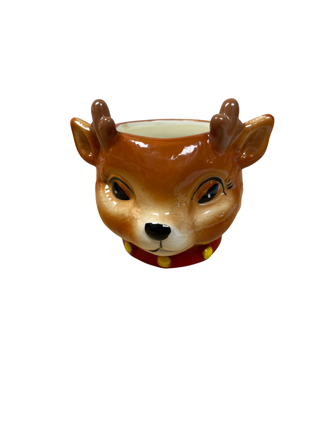 Holiday Hand-Painted Deer Candle