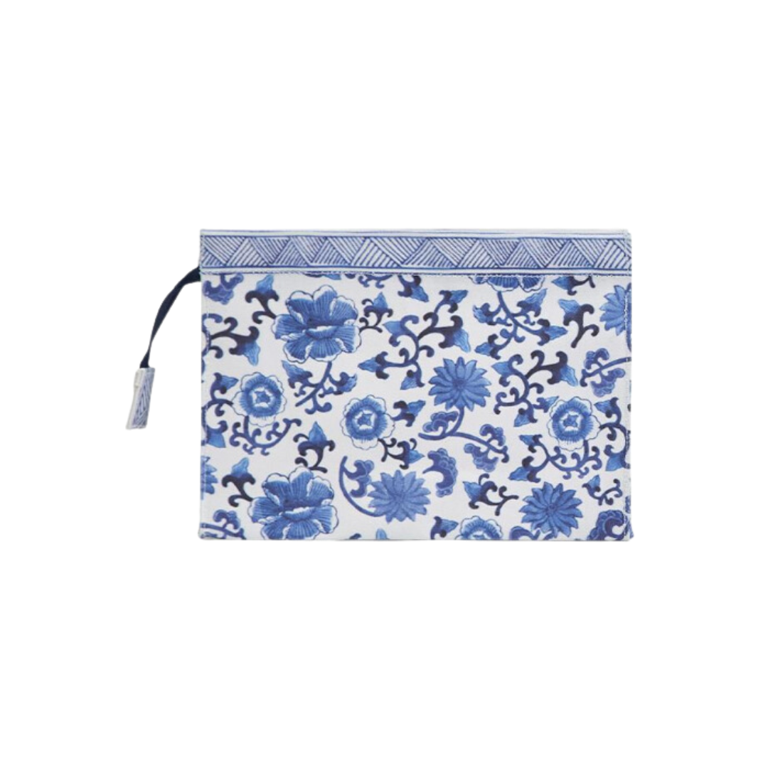 Chinoiserie Multipurpose Pouch - Blue Floral