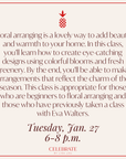 Valentine Floral Class | January 27