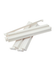 Stack of white acrylic mahjong racks on a white background