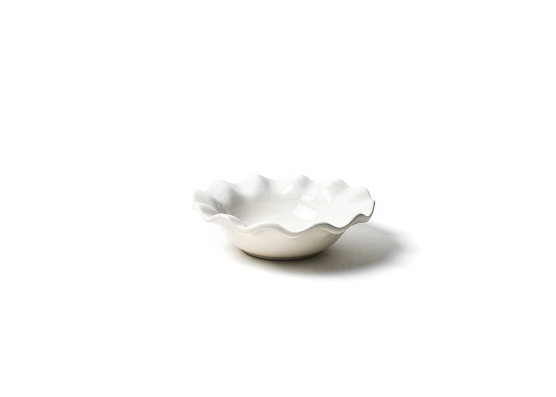 White ruffle bowl