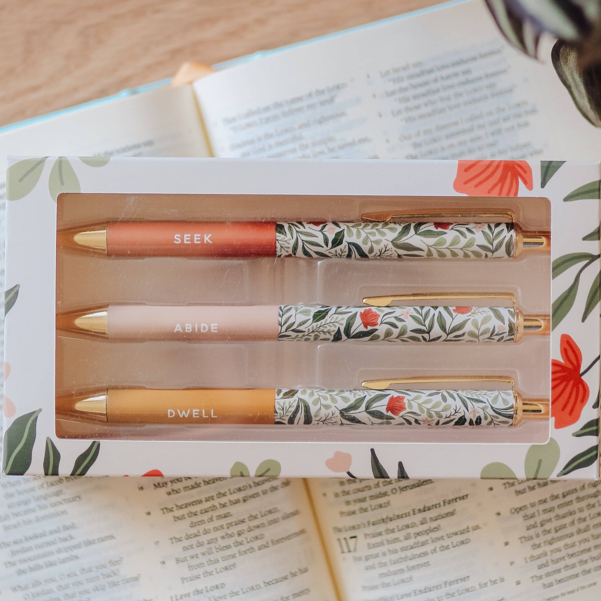 Image of the Wildflower Pen Set, set of three pens.