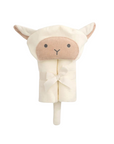 Cream Lambie Hooded Baby Bath Wrap