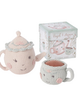 Hazel & Annie Tea Pot & Teacup Hand Crocheted Rattle Set