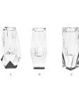 Faceted Hand-Cut Crystal Glass Bud Vase