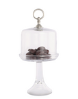 Classic Pewter Ring Glass Covered Cake / Dessert Stand