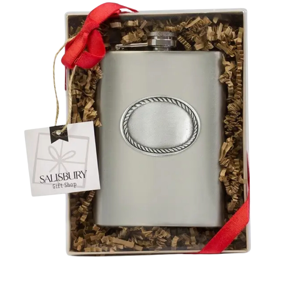 Stainless Steel Rope Edge Flask