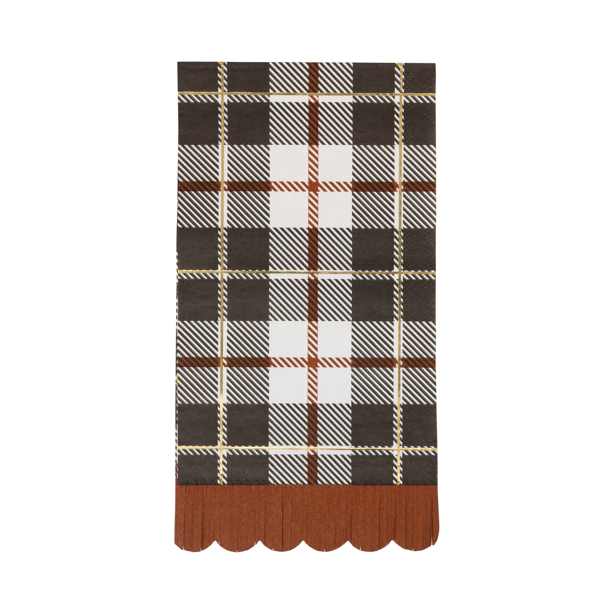 Black Fall Plaid Dinner Napkin