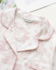 Soft Pink Toile Print Loungewear – Fall & Winter Cozy : L