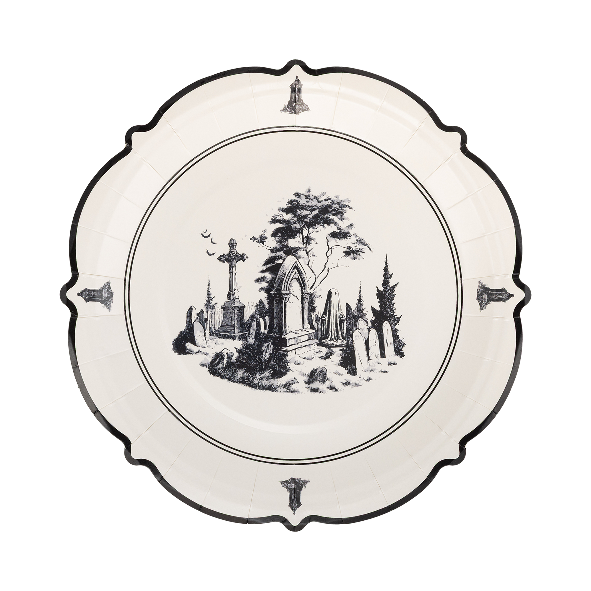 Halloween Scenes Plate Set