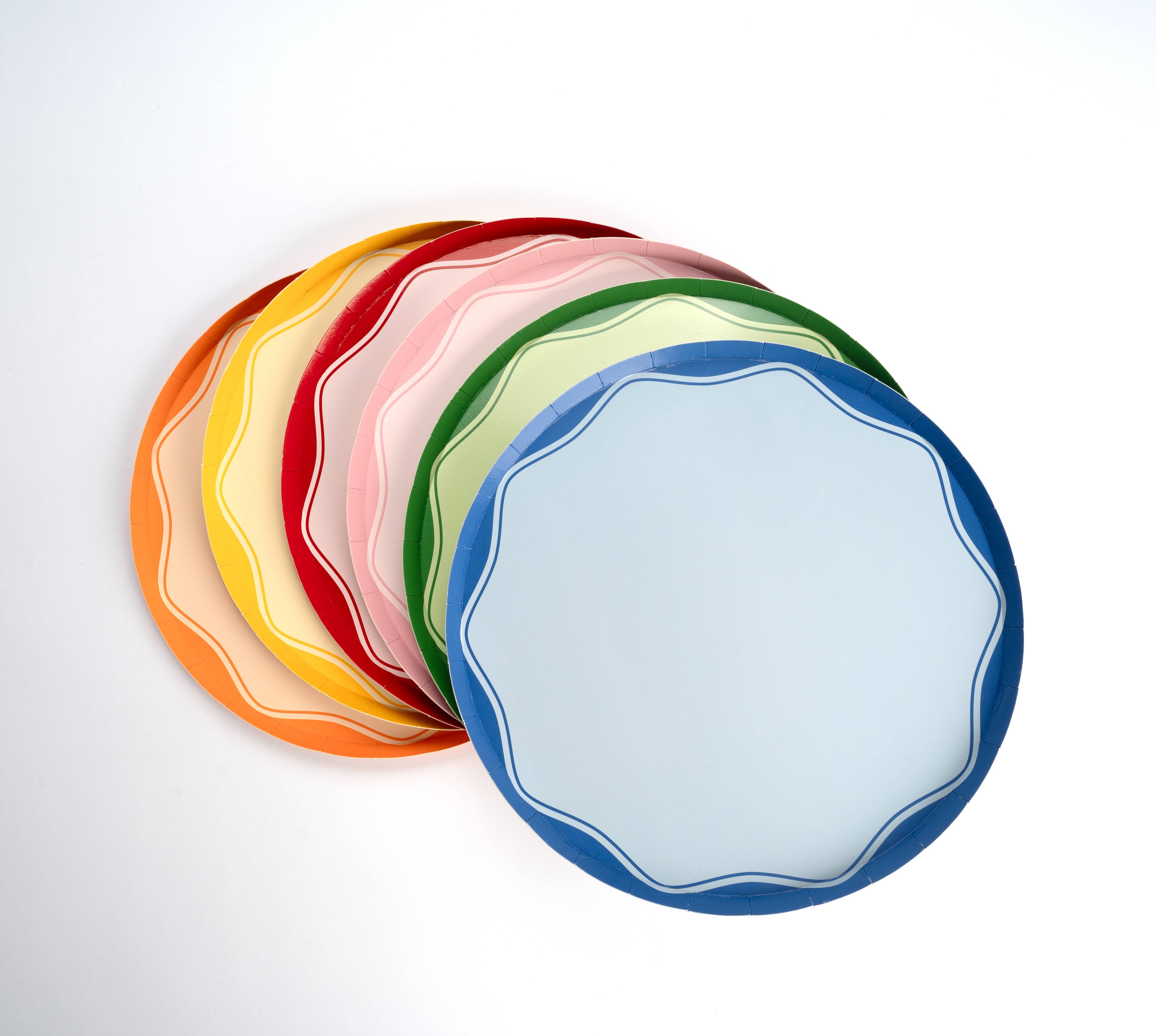 Orange Color Block Dinner Paper Plates – Celebrate By Lisa Lou