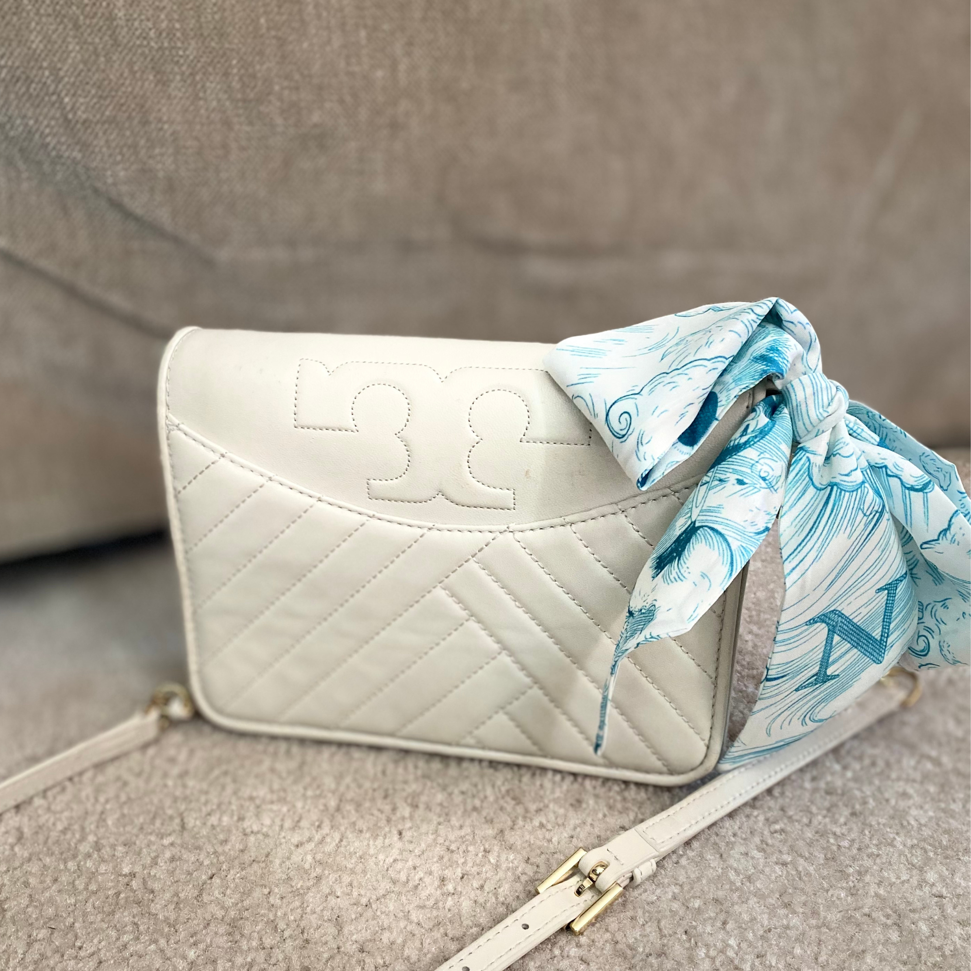 Initial Silk Scarf – Personalized Gift Accent for Her: J