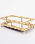Gold Bamboo Guest Towel Tray