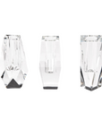 Faceted Hand-Cut Crystal Glass Bud Vase