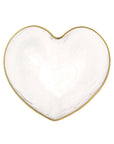 Heart Glass Bowl   Clear/Gold   5.9x2.2x5.5