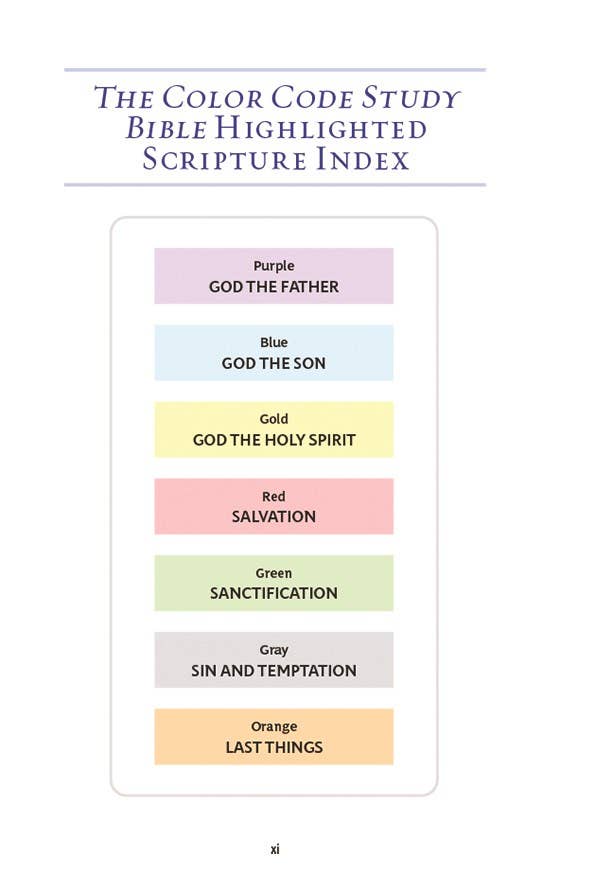 Color Code Study Bible, Revealing God&#39;s Truth Color by Color