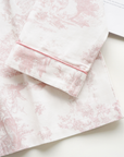 Soft Pink Toile Print Loungewear – Fall & Winter Cozy : L