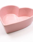 Heart Shaped Tidbit Dish   Pink   8x7x2.25